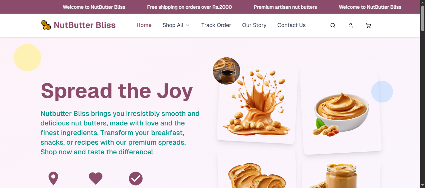 NutButter Bliss - Web Development Project Screenshot